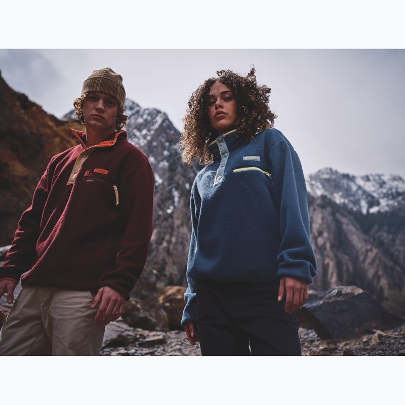 Men's fleece sweatshirt Columbia Helvetia II Half Snap Fleece rich wine 9