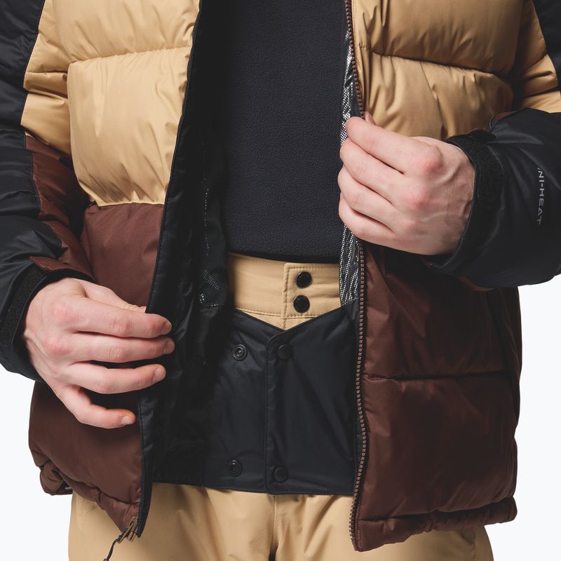 Men's ski jacket Columbia Slope Style black/canoe/tobacco 11