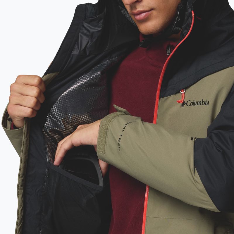 Men's ski jacket Columbia Iceberg Point II stone green/black 10