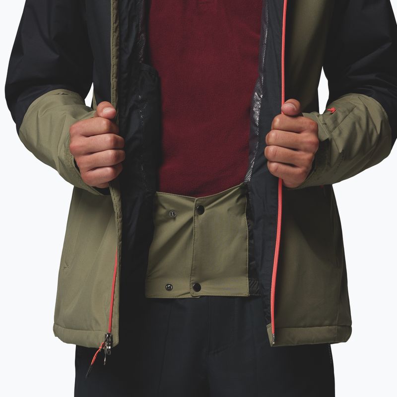 Men's ski jacket Columbia Iceberg Point II stone green/black 11