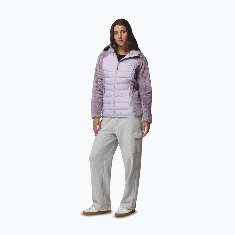 Women's insulated jacket Columbia Powder Lite II Sherpa Hybrid shale purple/lavender pearl 2