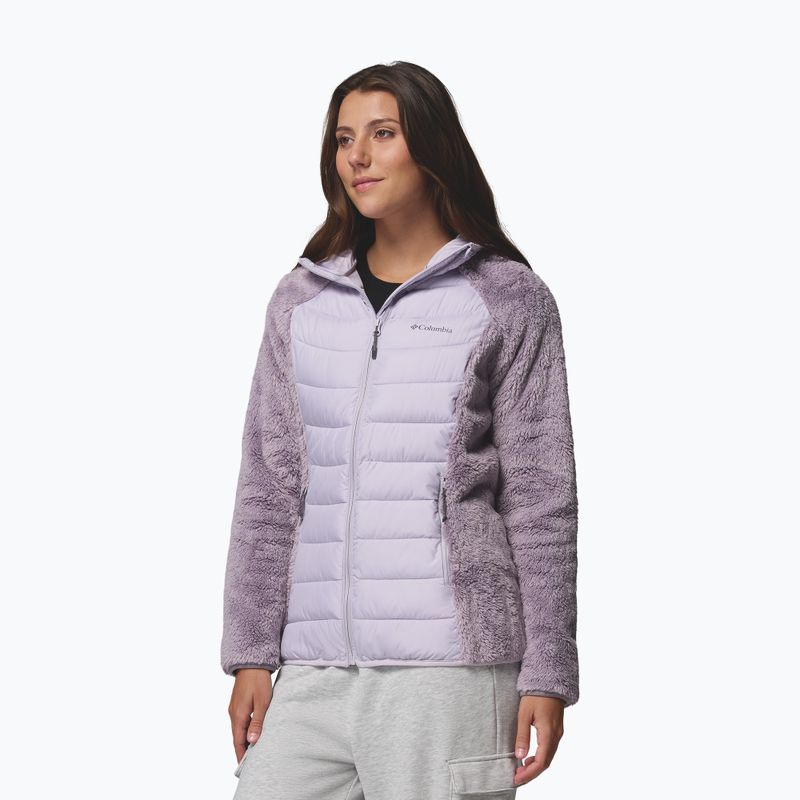 Women's insulated jacket Columbia Powder Lite II Sherpa Hybrid shale purple/lavender pearl 4