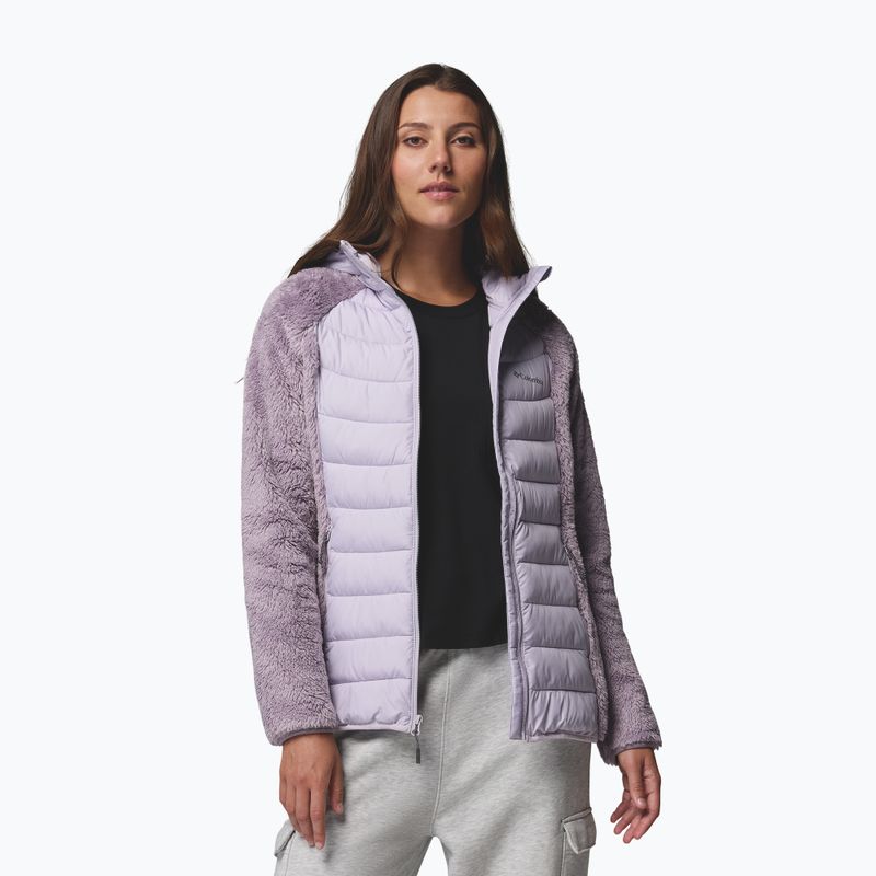 Women's insulated jacket Columbia Powder Lite II Sherpa Hybrid shale purple/lavender pearl 5