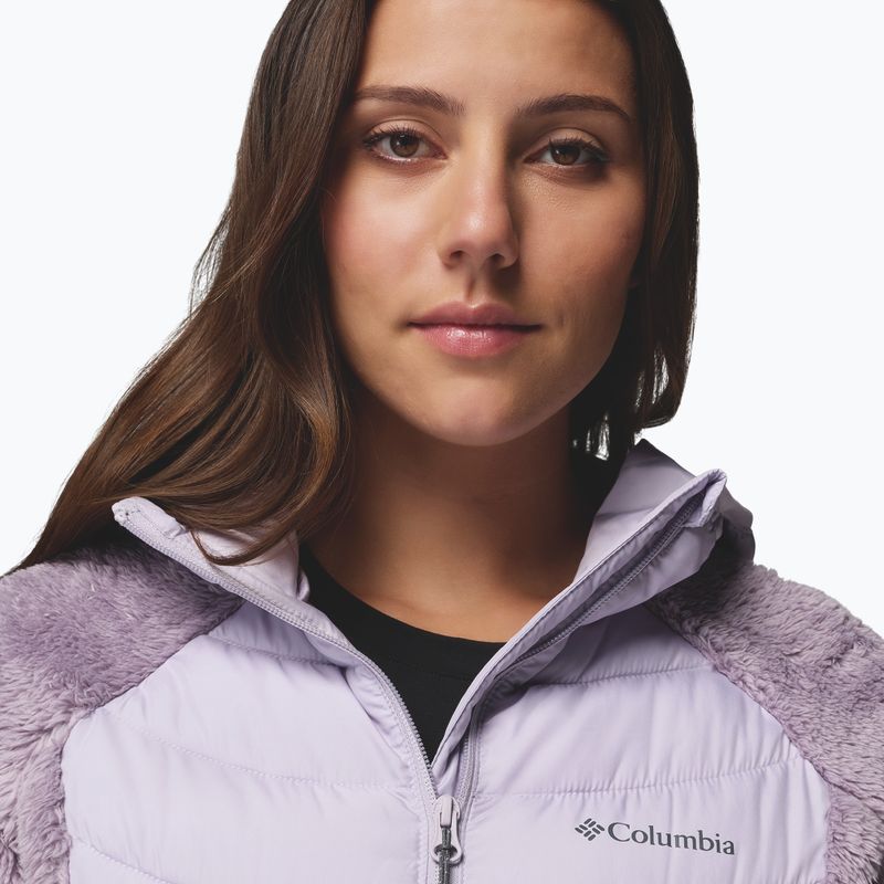 Women's insulated jacket Columbia Powder Lite II Sherpa Hybrid shale purple/lavender pearl 6