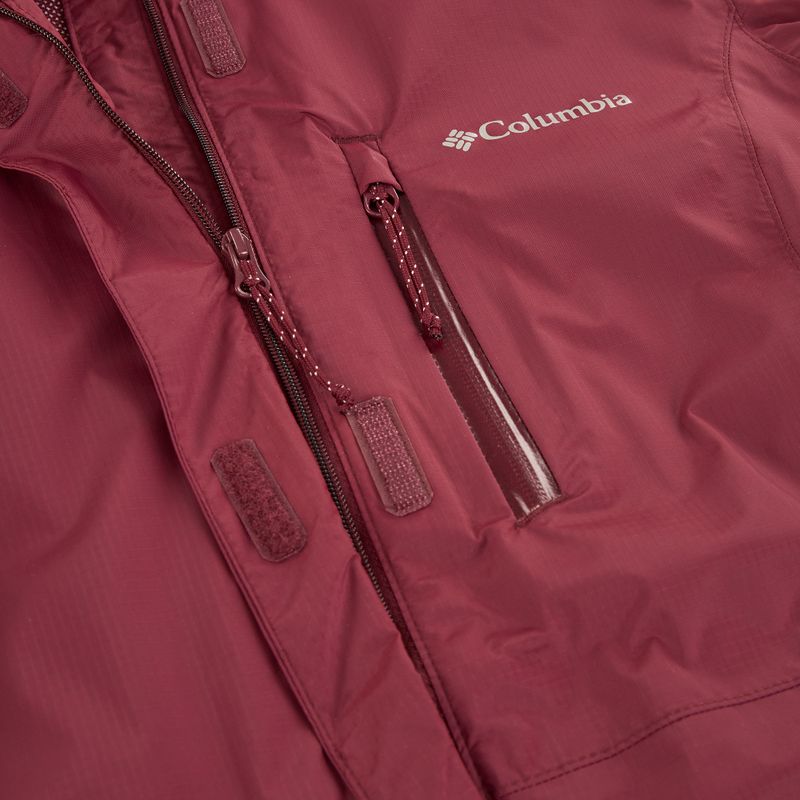 Women's rain jacket Columbia Pouring Adventure III rich wine 14