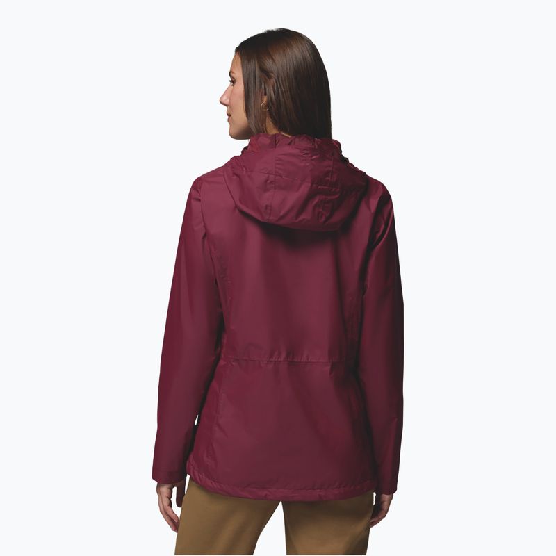 Women's rain jacket Columbia Pouring Adventure III rich wine 3
