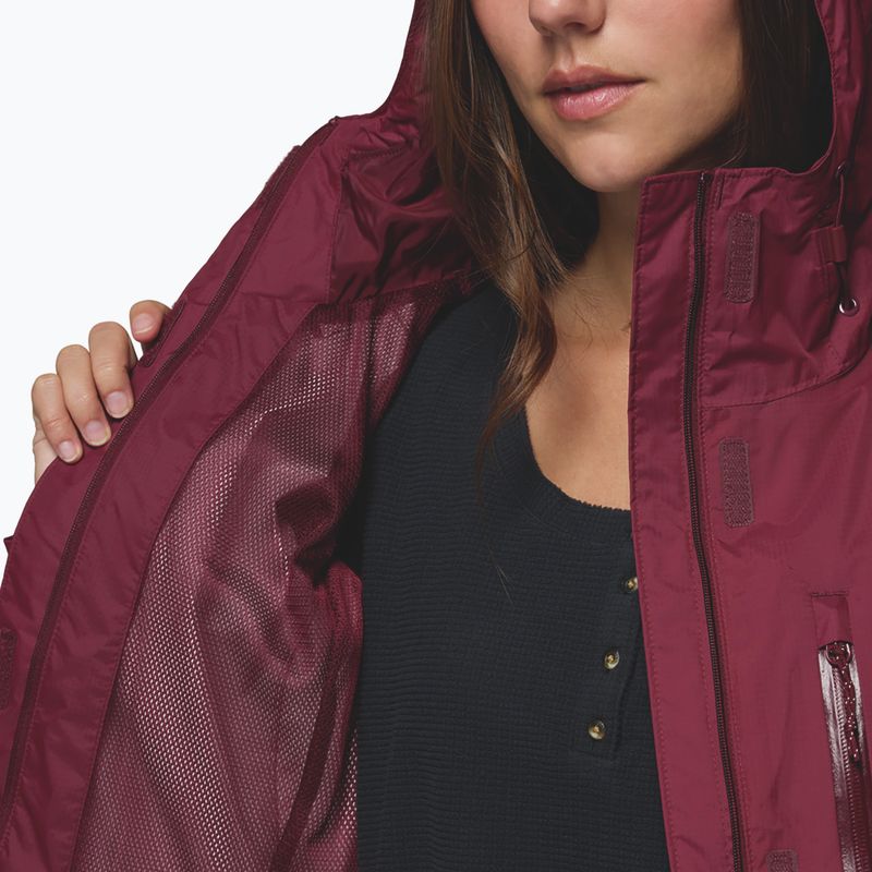 Women's rain jacket Columbia Pouring Adventure III rich wine 9