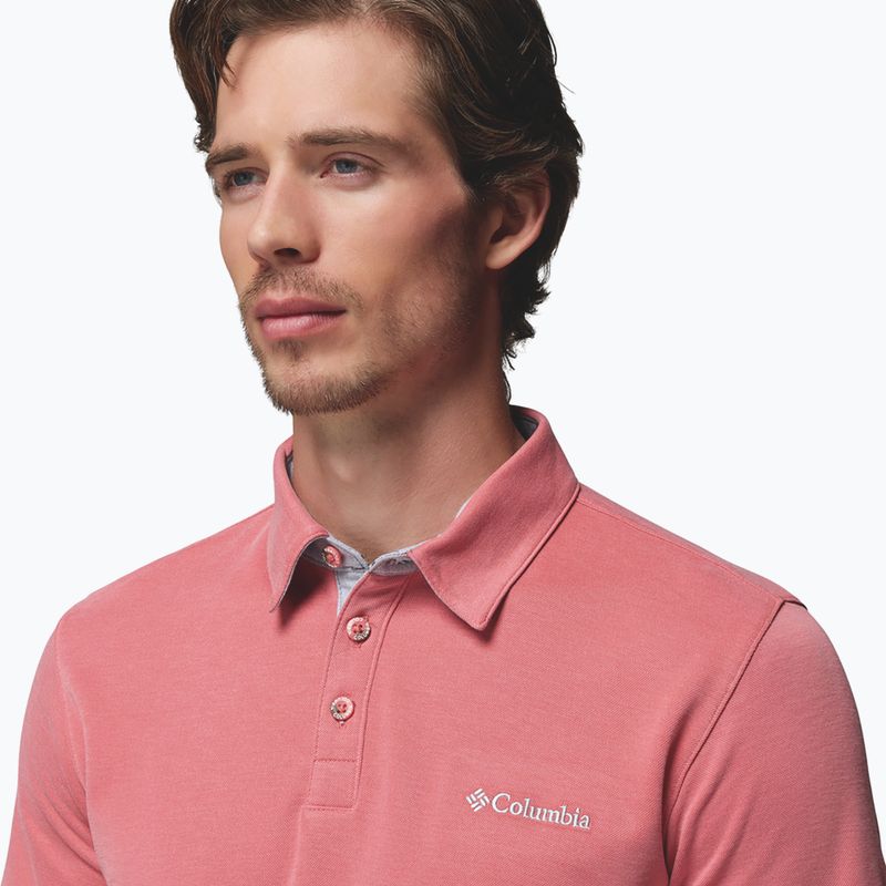 Men's T-shirt Columbia Nelson Point Polo washed red 5
