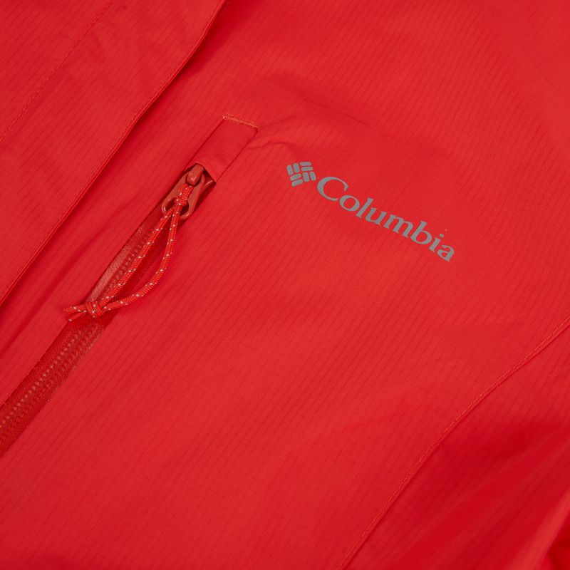Women's rain jacket Columbia Pouring Adventure III poppy red 3