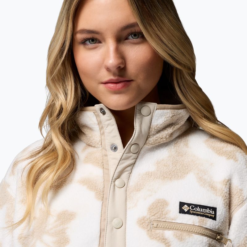Women's fleece sweatshirt Columbia Helvetia II Printed Cropped Half Snap seasalt/sprayflower 5