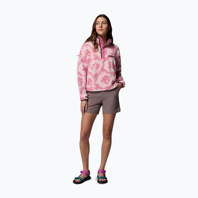 Women's fleece sweatshirt Columbia Helvetia II Printed Cropped Half Snap rosette/sprayflower 2
