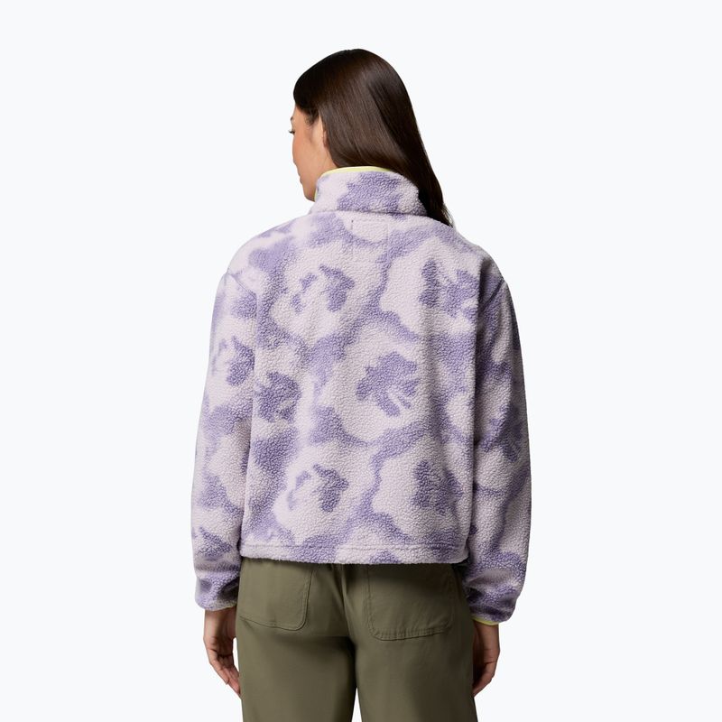 Women's fleece sweatshirt Columbia Helvetia II Printed Cropped Half Snap stormwatch/sprayflower 3