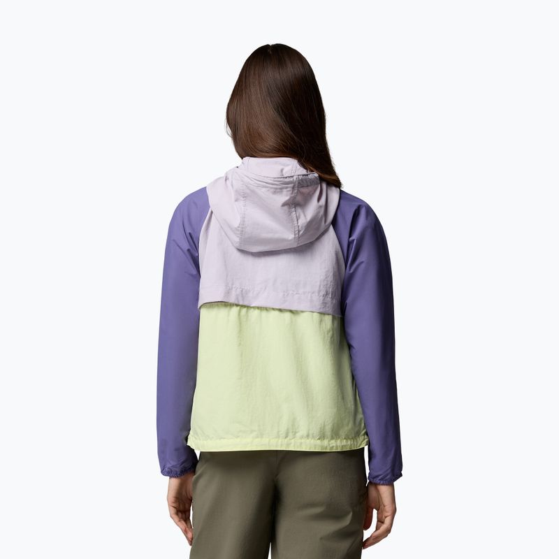 Women's wind jacket Columbia Spire Valley Windbreaker citron haze/lavender pearl/stormwatch 3