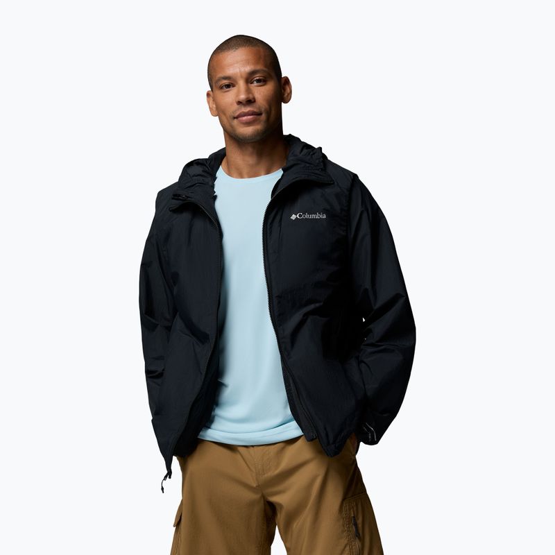 Men's wind jacket Columbia Trailborne Outerchange black 5