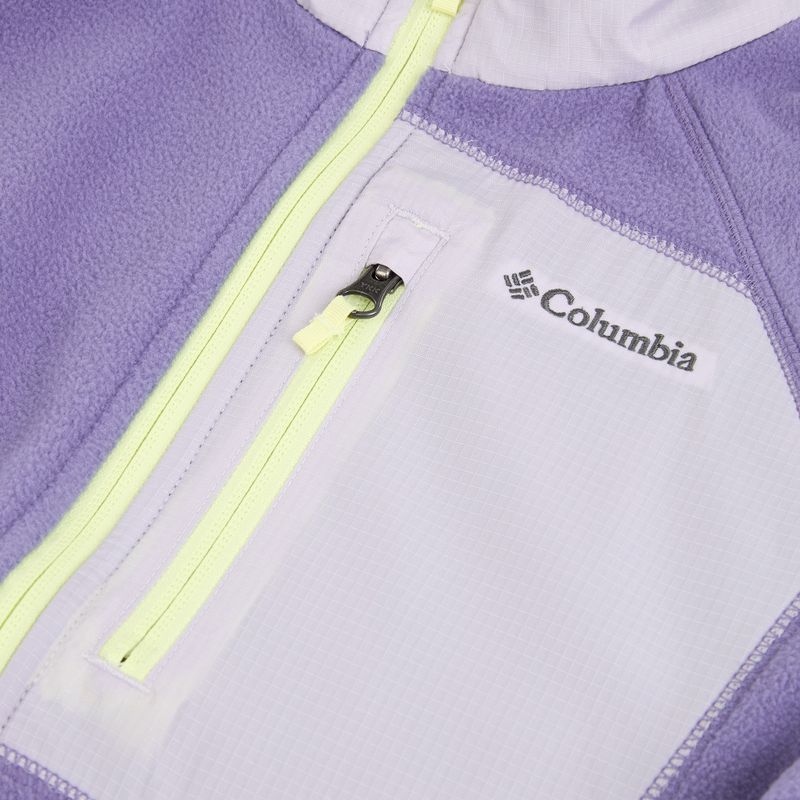 Children's fleece sweatshirt Columbia Fast Trek V Full Zip stormwatch/lavender pearl 3