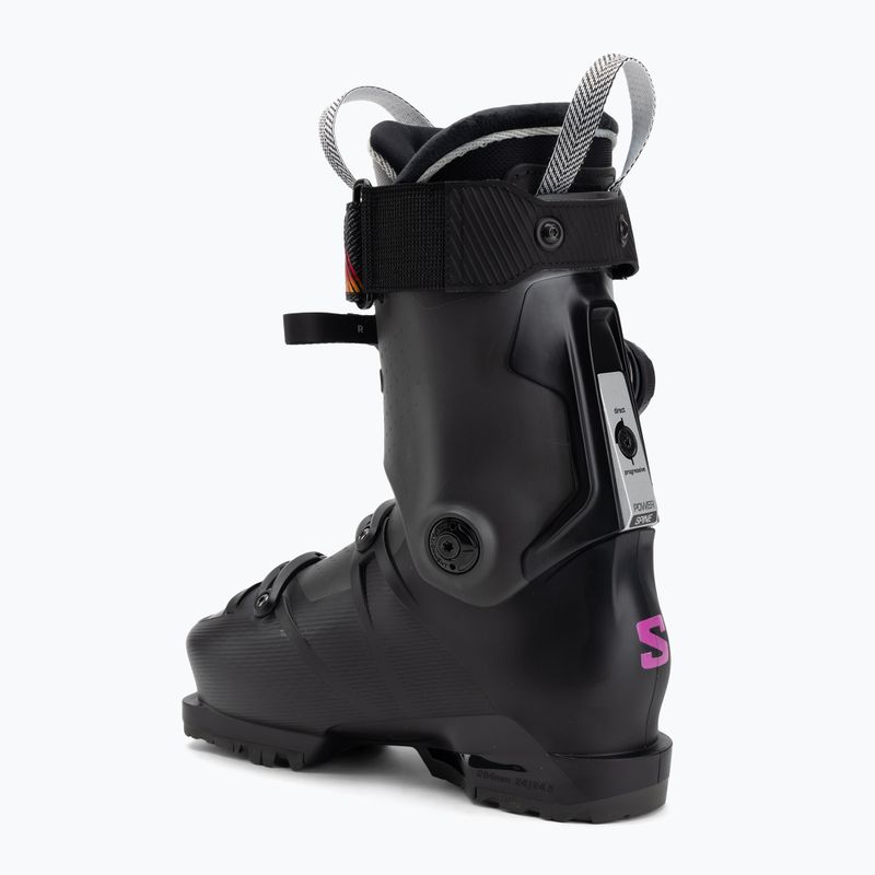 Women's ski boots Salomon S/Pro Supra Dual Boa 115 W black/beluga met./beetroot purple 2