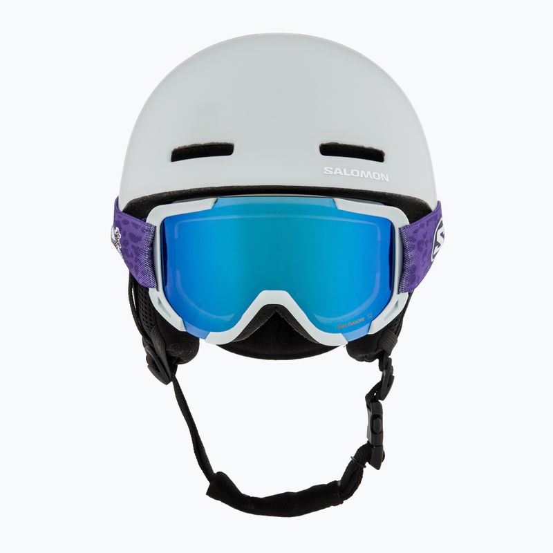 Children's ski helmet Salomon Player Combo + Goggles XV Jr ice flow/ice flow mid blue 2