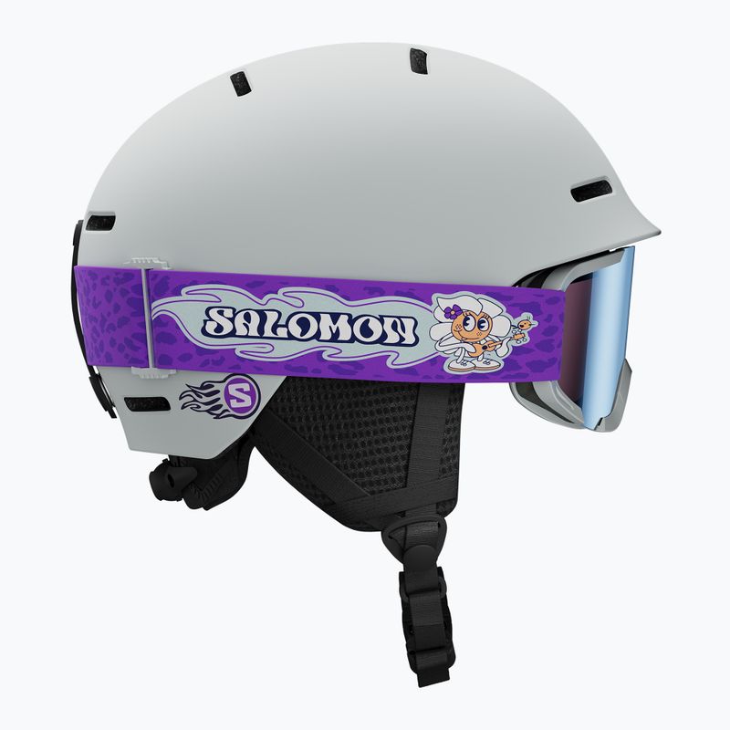 Children's ski helmet Salomon Player Combo + Goggles XV Jr ice flow/ice flow mid blue 2