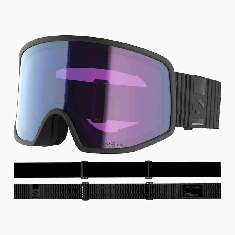 Ski goggles Salomon Sentry Pro Sigma Photo black/sigma photo sky blue 5