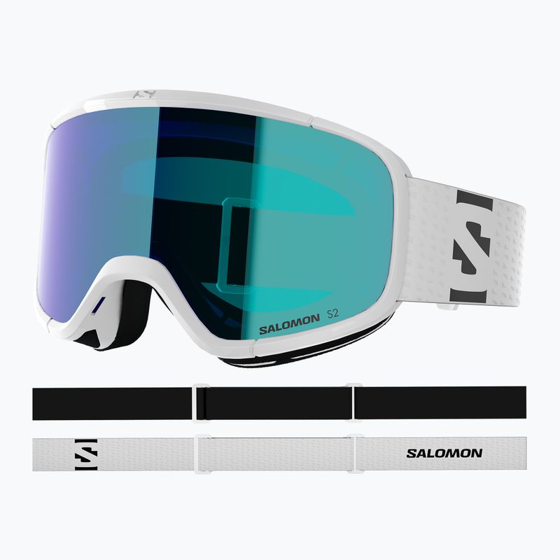 Ski goggles Salomon Aksium 2.0 white/ml mid blue 5