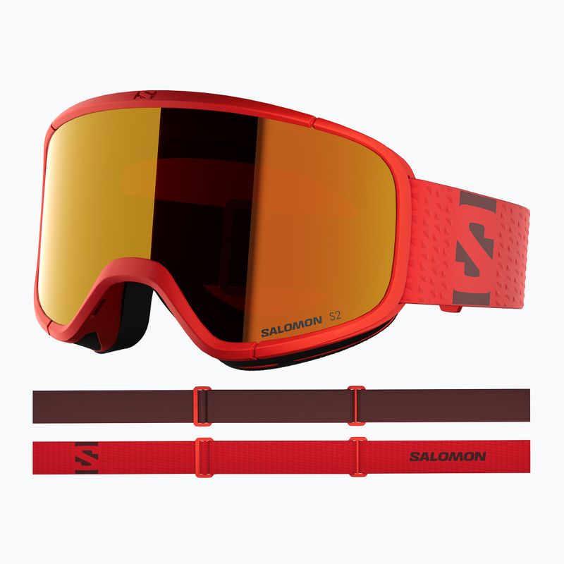 Ski goggles Salomon Aksium 2.0 cherry tomato/ml mid red 5