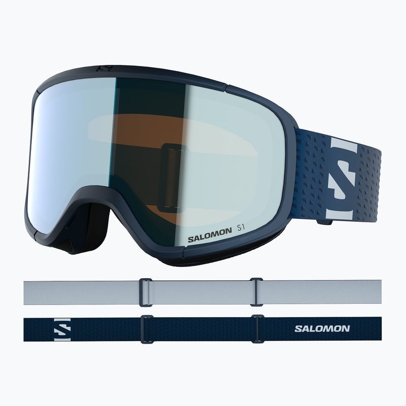 Ski goggles Salomon Aksium 2.0 dress blue/ml light blue 5