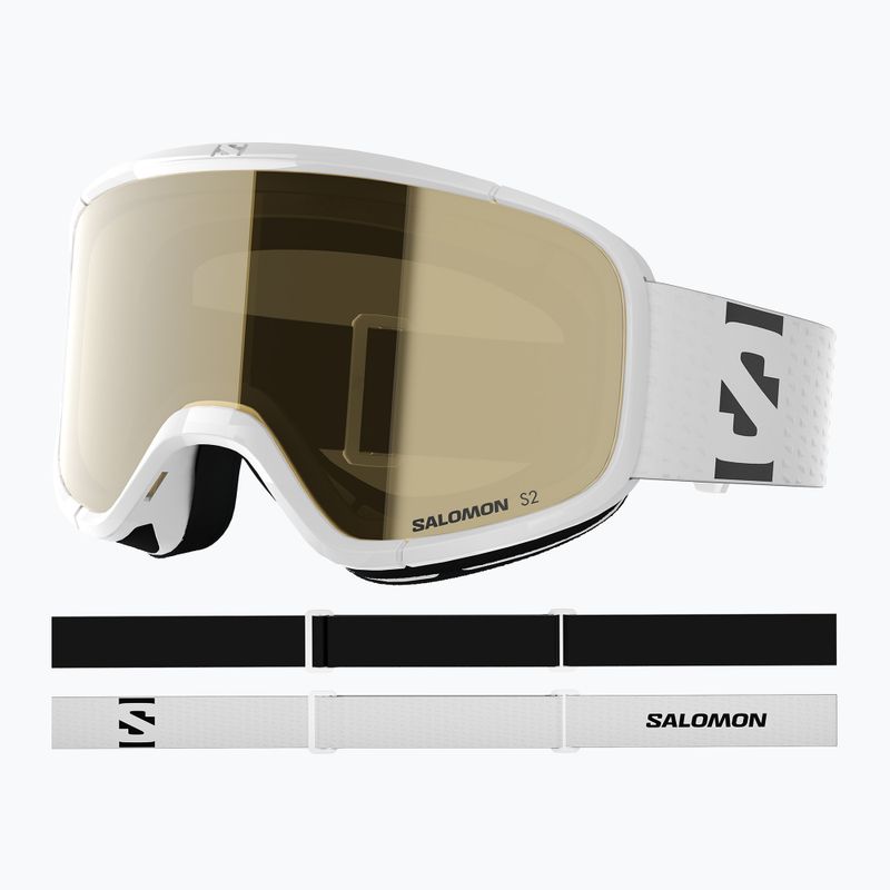 Children's ski goggles Salomon Lumi Acces Jr white/flash gold 9