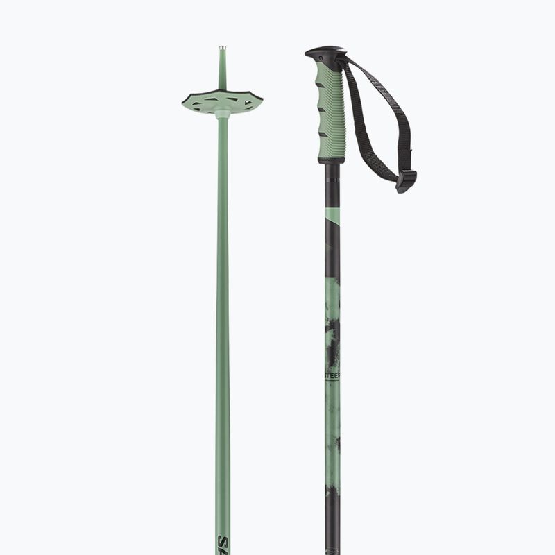Ski poles Salomon Steep iceberg green/black 3