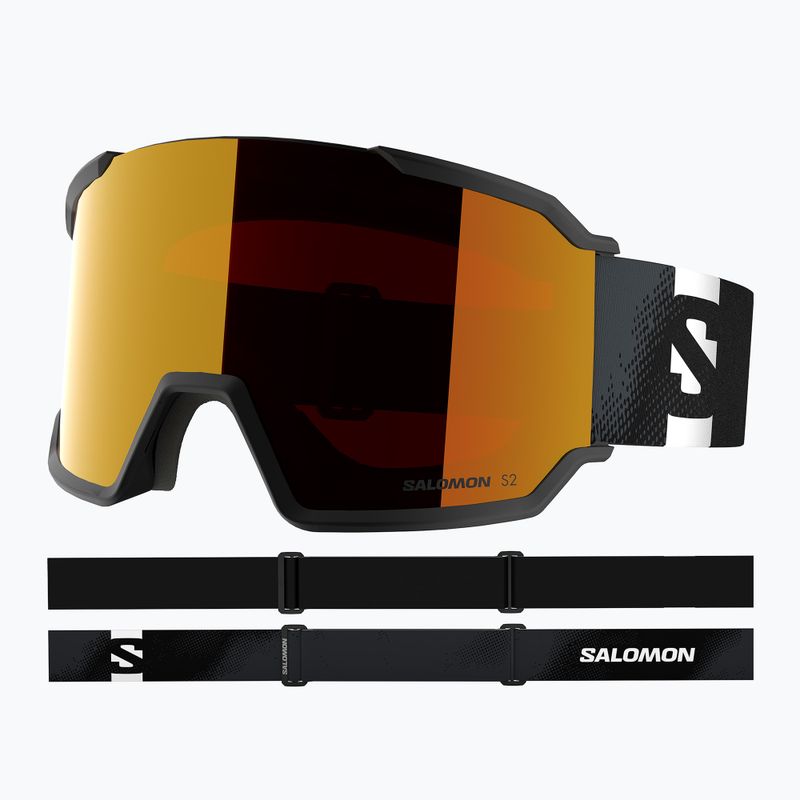 Ski goggles Salomon S/View 3 black/ml mid red 9