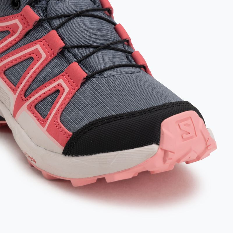 Children's running shoes Salomon Speedcross Waterproof grisaille/hushed violet/rouge red 7