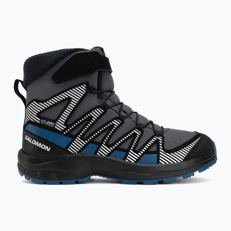 Children's hiking boots Salomon XA Pro V8 Winter Waterproof turbulence / black / dark blue 2
