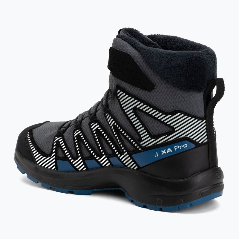 Children's hiking boots Salomon XA Pro V8 Winter Waterproof turbulence / black / dark blue 3