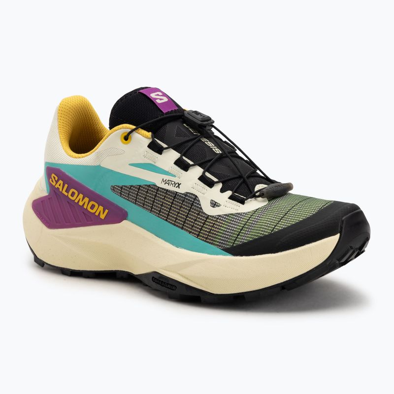 Women's running shoes Salomon Genesis transparent yellow/black/willowherb