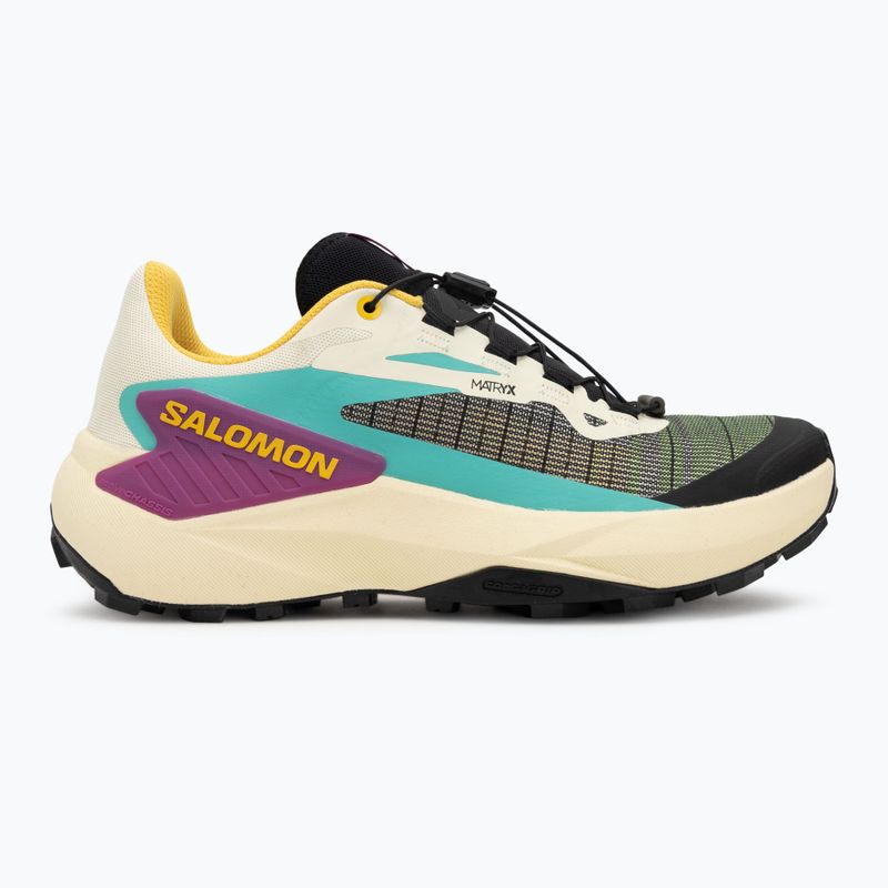 Women's running shoes Salomon Genesis transparent yellow/black/willowherb 2