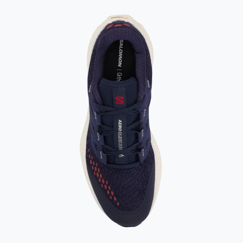 Men's running shoes Salomon Aero Glide 3 Gravel astral aura/vanilla ice/haute red 5