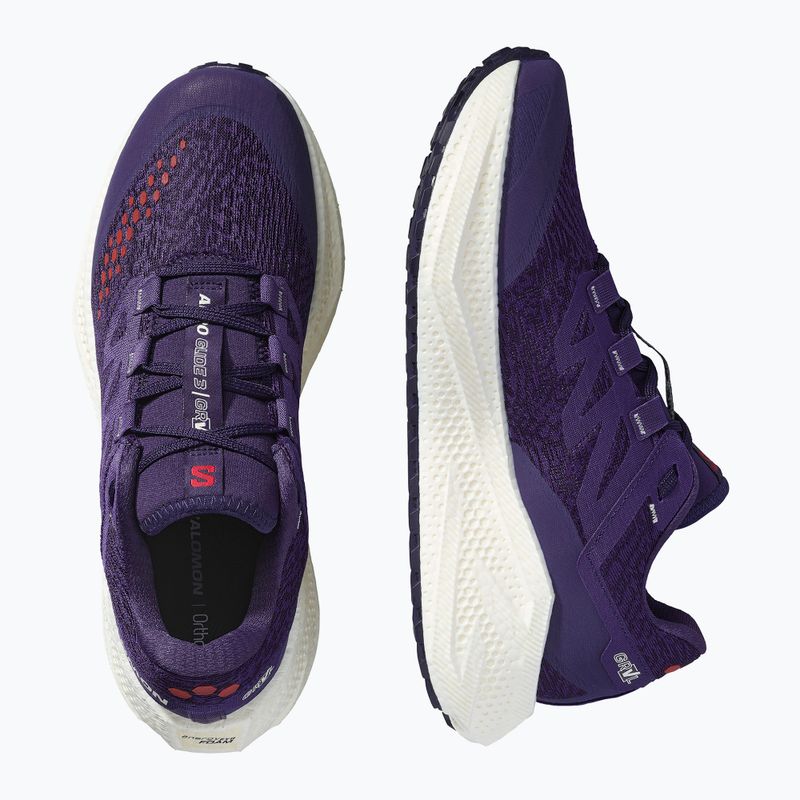 Men's running shoes Salomon Aero Glide 3 Gravel astral aura/vanilla ice/haute red 12