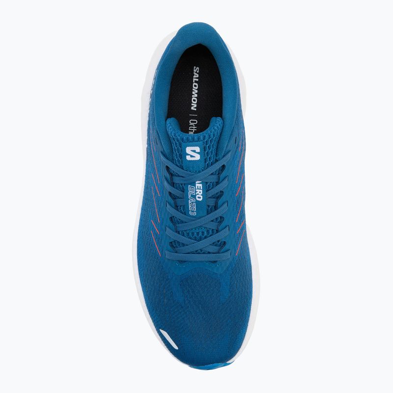 Men's running shoes Salomon Aero Blaze 3 dark blue/cherry tomato 5