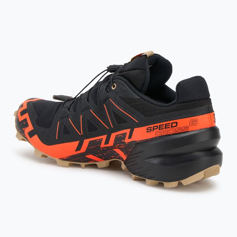 Men's running shoes Salomon Speedcross 6 GTX black/shocking orange/white pepper 3