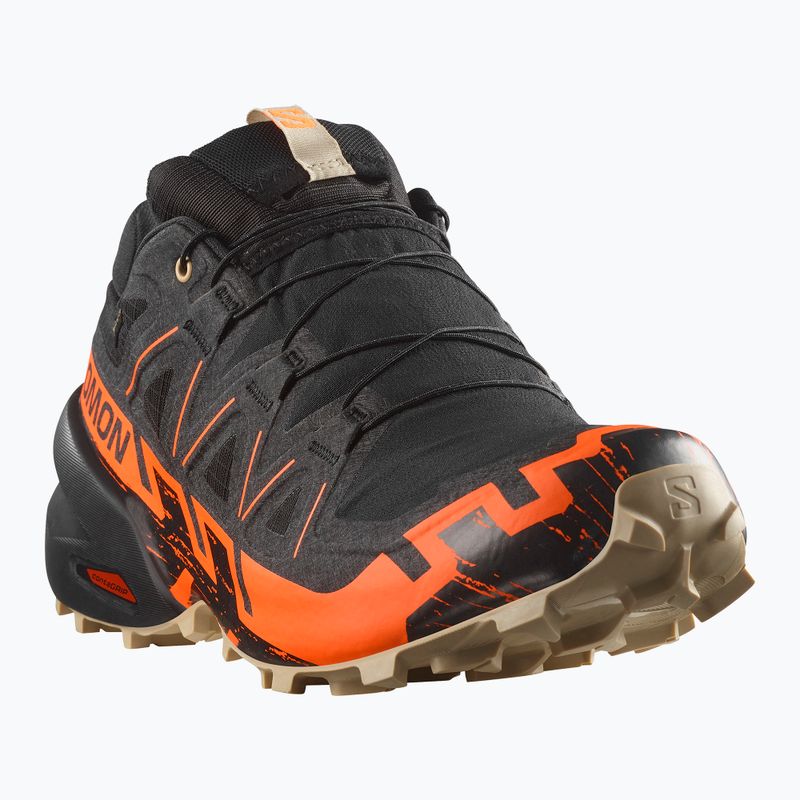 Men's running shoes Salomon Speedcross 6 GTX black/shocking orange/white pepper