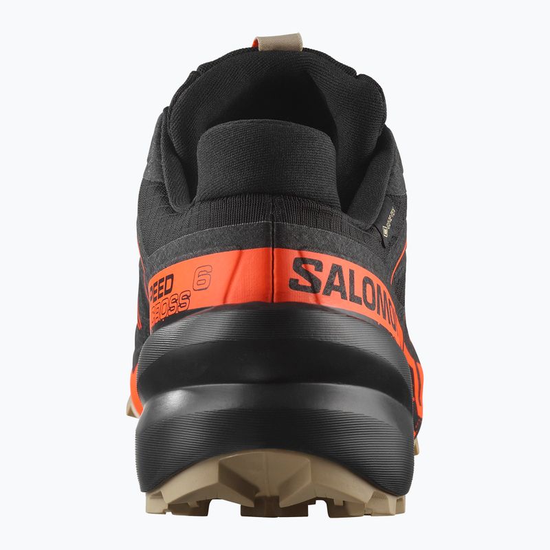Men's running shoes Salomon Speedcross 6 GTX black/shocking orange/white pepper 4