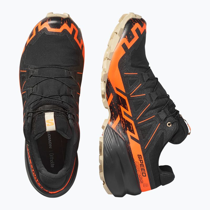 Men's running shoes Salomon Speedcross 6 GTX black/shocking orange/white pepper 6