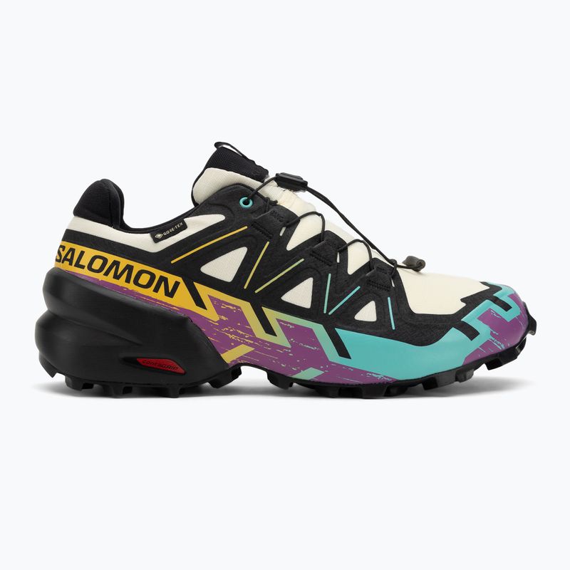 Men's running shoes Salomon Speedcross 6 GTX transparent yellow/black/waterfall 2