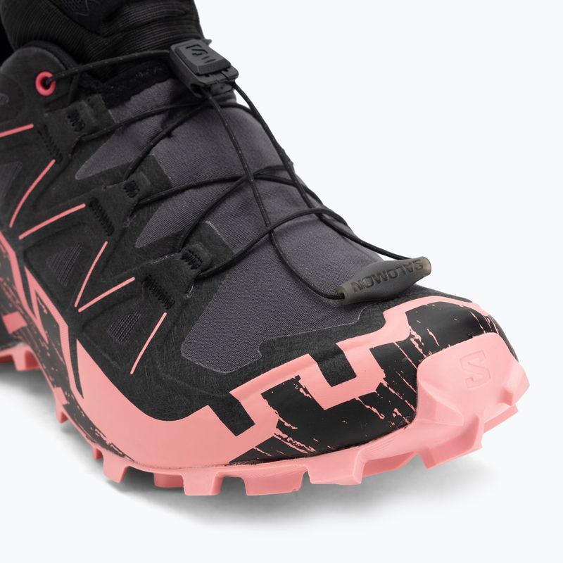 Women's running shoes Salomon Speedcross 6 GTX nine iron/black/flamingo pink 7