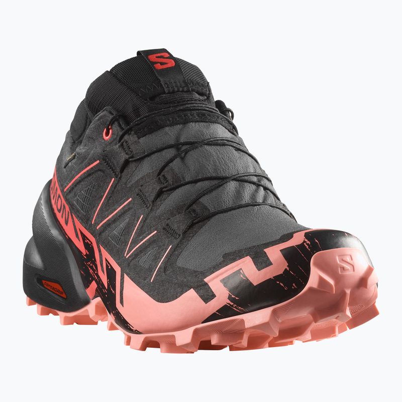 Women's running shoes Salomon Speedcross 6 GTX nine iron/black/flamingo pink