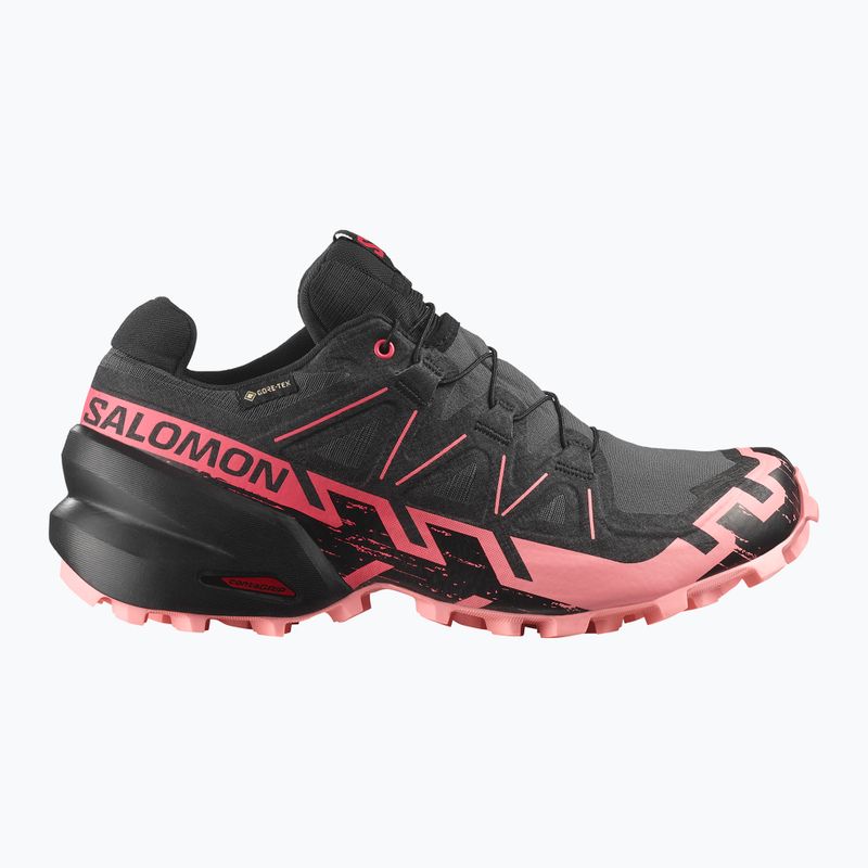 Women's running shoes Salomon Speedcross 6 GTX nine iron/black/flamingo pink 2
