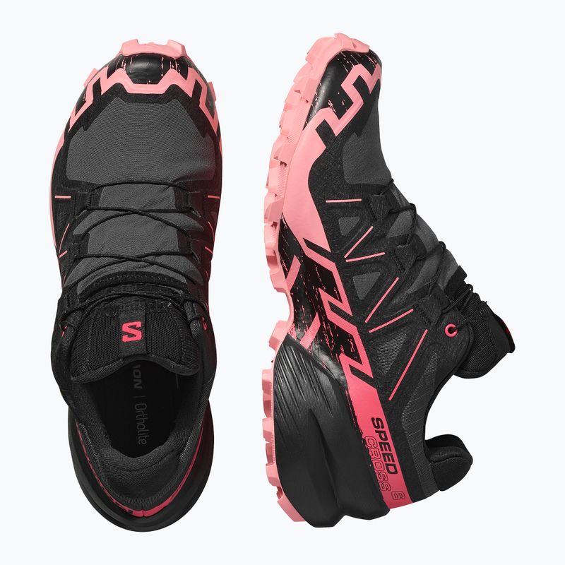 Women's running shoes Salomon Speedcross 6 GTX nine iron/black/flamingo pink 6