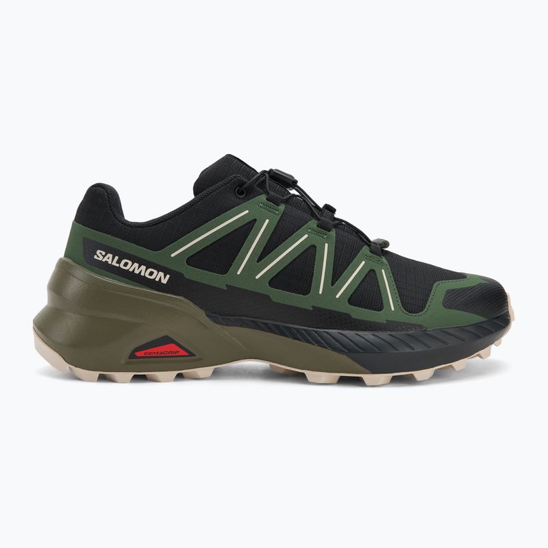 Men's running shoes Salomon Speedcross Peak black/black forest/rainy day 2
