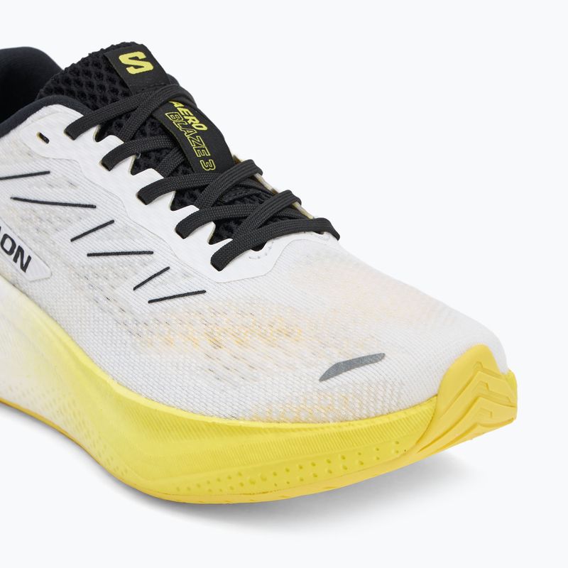 Men's running shoes Salomon Aero Blaze 3 white/black/blazing yellow 7