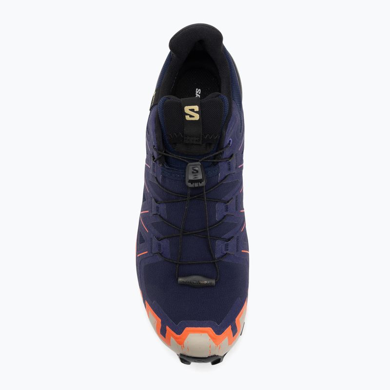 Men's running shoes Salomon Speedcross 6 GTX maritime blue/black/cherry tomato 5