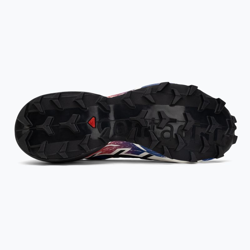 Running shoes Salomon Speedcross 6 GTX surf the web/fiery red/white 4